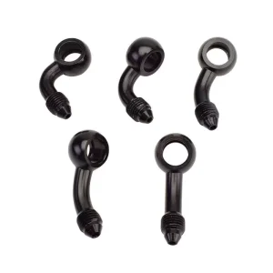 0 28 90 Degree Aluminum Motorcycle Hydraulic Brake Hose Tube Pipe Line Banjo Fitting Bolt