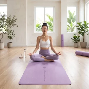 0.5cm Thick Yoga Mat Rubber with Carrying Strap Bag Eco Friendly Non Slip Odor Free Exercise Fitness Lightweight Folding