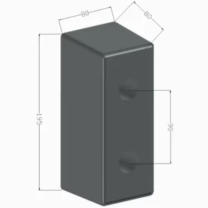08308 Square Rubber Anti-Collision Buffer Block for Truck Cargo Box