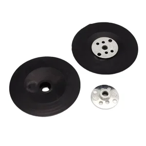 1 2 5pcs 4” 100mm Rubber Backing Pad M10 Thread for Fibre Sanding Disc Angle Grinder