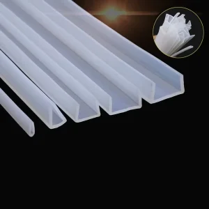 1 5M U Channel Silicone Rubber Sealing Strip for Shower Door Glass Edge Trim Glazing Weatherstrip Edge Guard