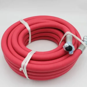 1 Inch Red and Yellow Flexible Lightweight Anti-Aging EPDM Air Hose for Jackhammers, Compressors, and Electric Drills
