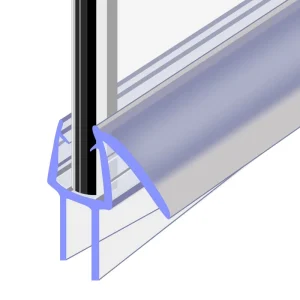 1 m Silicone Rubber U-Shape Strip, 6-12 mm, for Glass Door, Window, Bath, and Shower Sealing