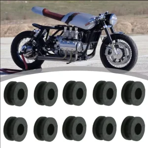 10 PCS M6 Motorcycle Fairing Small Rubber Grommets Kit Replacement for Cowling Mounting