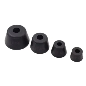 10-Piece Black Trapezoidal Rubber Machine Feet, Non-Slip Vibration-Damping Pads