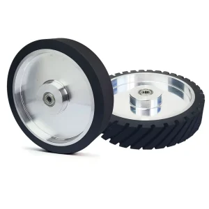 10″x2″ Rubber Contact Wheel 250x50mm Blet Grinder Idler Wheel Sanding Bands Polishing Wheel Customized Support