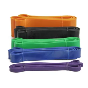 100% Natural Elasticity Gym Fitness Bands Thick Yoga Stretch Bands with Strips Workout Rubber Bands