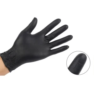 100 Pcs Black Nitrile Gloves Powder Free Exam Pure Nitrile Hand Gloves Dental Examination Gloves