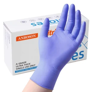 100 Pieces Per Box Ambidextrous Durable Single Use Medical Grade Rubber Disposable Nitrile Gloves