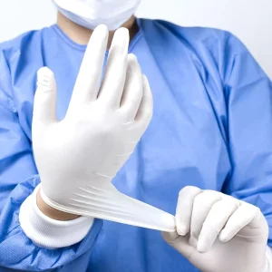100PCS Box Nitrile Gloves 4mil Medical Examination Textured Fingertips Doctor Nurse Powder Free White Nitrile Disposable Gloves