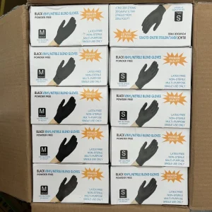 100pack Nitrile Vinyl Blend Gloves Disposable Composite Nitrile Gloves Anti Puncture for Industrial Workshop