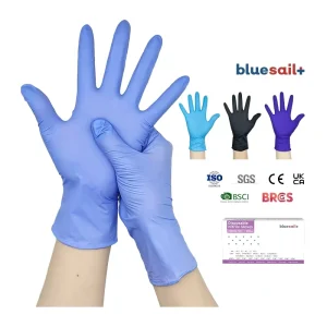 100pcs box Nitrile Hand Gloves Doctor Medical Examination Violet Blue Powder Free Disposable 4mil Nitrile Gloves for Pet Care