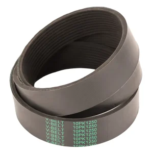 10PK1250HD Black V-Ribbed Rubber Drive Belt with 40 Groove Angle
