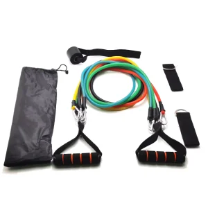 11-Piece TPE Exercise Bands Resistance Band Set Home Fitness Equipment Strength Training Stretching Model Yay810