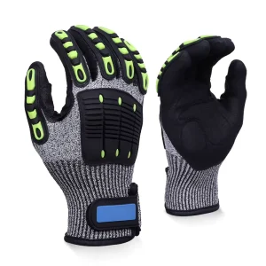 13 Gauge Impact Protection Gloves TPR Rubber Sewn Nitrile Sandy Grip Heavy Duty Mechanics Construction Safety Work Gloves