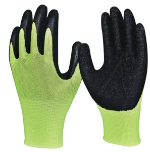 13 Gauge Polyester Liner Latex Crinkle Coated Labor Protective EN388 Construction Industrial Safety Latex Coated Work Gloves