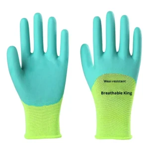 13 Pin Nylon Latex Rubber Foam Full Texture Wear Resistant Anti Slip Knit Wrist Cuff Customizable Labor Protection Gloves