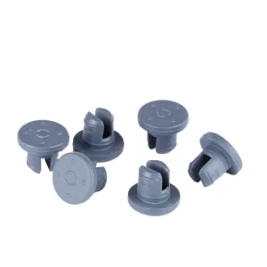 13mm & 20mm Pierceable Sterile Grey Bromobutyl & Chlorobutyl Rubber Stoppers for Secure Sealing of Pharma & Lab Vials