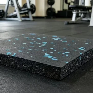 15-50mm Thick Indoor Black Puzzle Rubber Flooring Mat with EPDM Granules for Gym