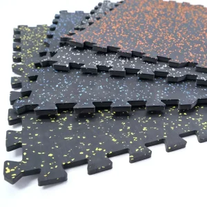 15mm 20mm Thick Anti-Slip Interlocking Rubber Gym Floor Mats with Clips