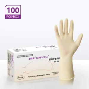 16 Inch Rubber Disposable Textured Waterproof Examination Gloves with Design General Purpose
