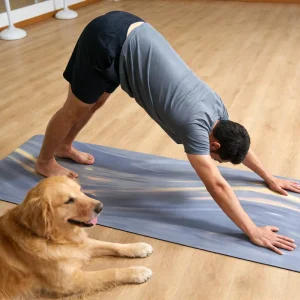 183x68cm 4.5mm Color Block Vegan PU Rubber Yoga Mat Anti Slip Sweat Resistant Multi Color Custom Design with Carry Bag
