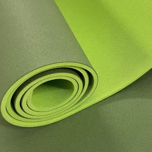 190*80CM Contrast Color Recycle Coconut Fiber Natural PU Leather Rubber Yoga Mat