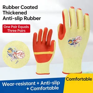 198 Film Gloves Soft Labor Protection Gloves Thickened Rubber Durable Construction Gardening Work on Construction Sites