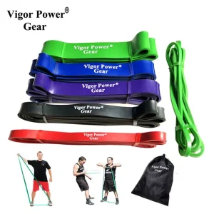 1Pair of Latex Fitness Rubber Bands Yoga Athletic Elastic Bands Loop Expander for Exercise Sports Equipment