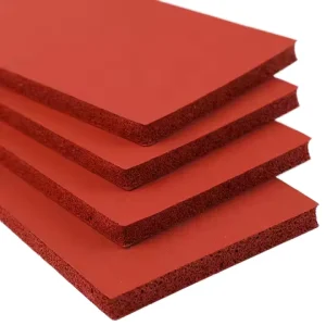 1mm-15mm Thick Cut High Temp Waterproof Shock Absorption Durable Red Silicone Foam Sheet Mat 0.5-1.0m X 0.5-1.5m ROHS/ISO9001