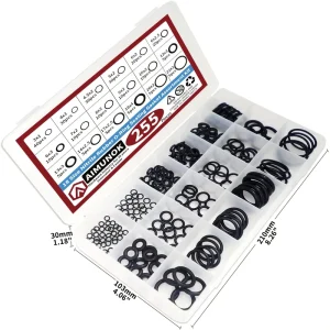 255Pcs Nitrile Rubber O Ring Kit 18 Sizes for Faucets Valves Plumbing & DIY Repairs Leak Proof Seals for Water Oil & Air