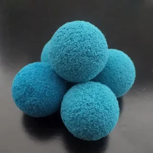 25mm blue and red color sponge rubber cleaning ball for condenser pipe