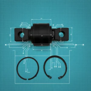 2930 00608 Suspension System Rubber Connecting Rod Bushing for Chinese Bus Spare Parts