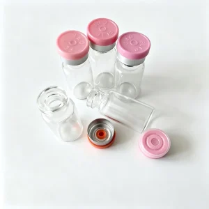 2ml 3ml 5ml 7ml 10ml Borosilicate Tubular Glass Vials with Rubber Stopper Clear Bottles for Lab Use