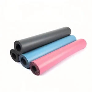 2mm Natural Rubber PU Yoga Mat with Simple Logo Sweat Absorbent Easy Clean Premium Exercise Mat