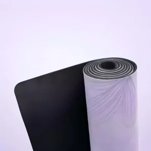 2mm Natural Rubber Suede Yoga Mat Sweat Absorbent Machine Washable Non slip Travel Exercise Mat