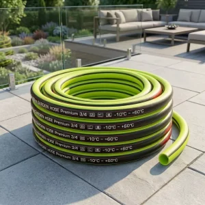 3/4 Inch 3 Layer Flexible Reinforced 20m Garden Pipe Hose Yellow Green Competitive Price