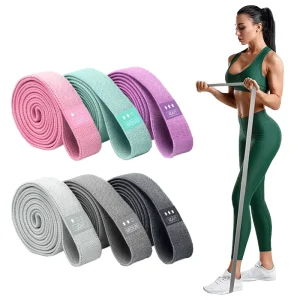 3 Level Heavy Resistance Bands Set for Women Strength Training & Physical Therapy Durable Polyester Non-Slip Fabric