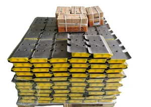 350mm Yellow Paver Undercarriage Track Pad Rubber Polyurethane Track Plate