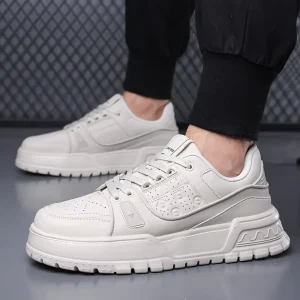 38-45 Custom All Season Versatile Skateboard Shoes Black Camel Mens Casual Walking Thick Sole Shoes