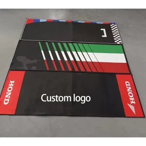 3d Rug Printed Anti slip Motorcycle Mat Display Carpet Garage Decoration Mat Motorcycle Rug Custom Parking Mat
