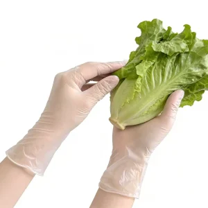 防水聚氯乙烯手套无乳胶食品级烹饪清洁洗涤透明一次性无粉3mil乙烯基厨房手套