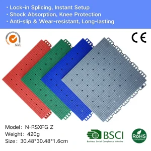 3×3 Basketball and Volleyball Court Interlocking PP Flooring, Indoor/Outdoor Sports Court