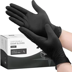 4/5mil 100% Nitrile Gloves Thick Barber 9 Inches Blue Black Tattoo Shop Beauty Pink Glove Custom Box Black Nitrile Gloves