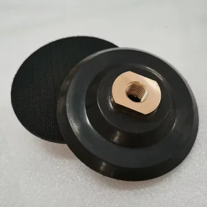 4 Inch Rubber Adaptor Polishing Pad Rubber Circular 4″ Black for Concrete Grinding Machine