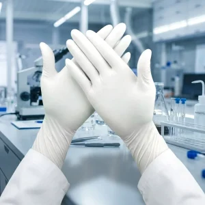 4 Mil White Disposable Nitrile Exam Gloves Powder Free Examination Gloves for Lab