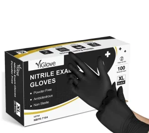 4 Mil Xs Disposable Black Pink Blue Chemical Resistant Exam Tattoo Work Powder Free Hand Nitrile Gloves Box Of 100