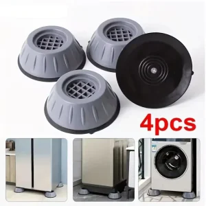 4-Piece Anti-Vibration Rubber Feet Pads for Washing Machines, Refrigerators, and Furniture