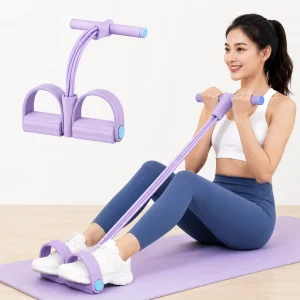 4 Tube Pedal Resistance Bands Home Gym Resistance Bands 4 Elastic Pull Ropes for Full Body Workouts Abdominal Trainers
