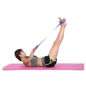 4 Tube Pedal Resistance Bands Set Home Gym Elastic Pull Ropes for Full Body Workout Ab Trainer Fitness Equipment